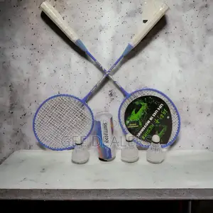 2 Badminton Rackets With Shutter Cocks