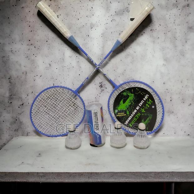 2 Badminton Rackets With Shutter Cocks