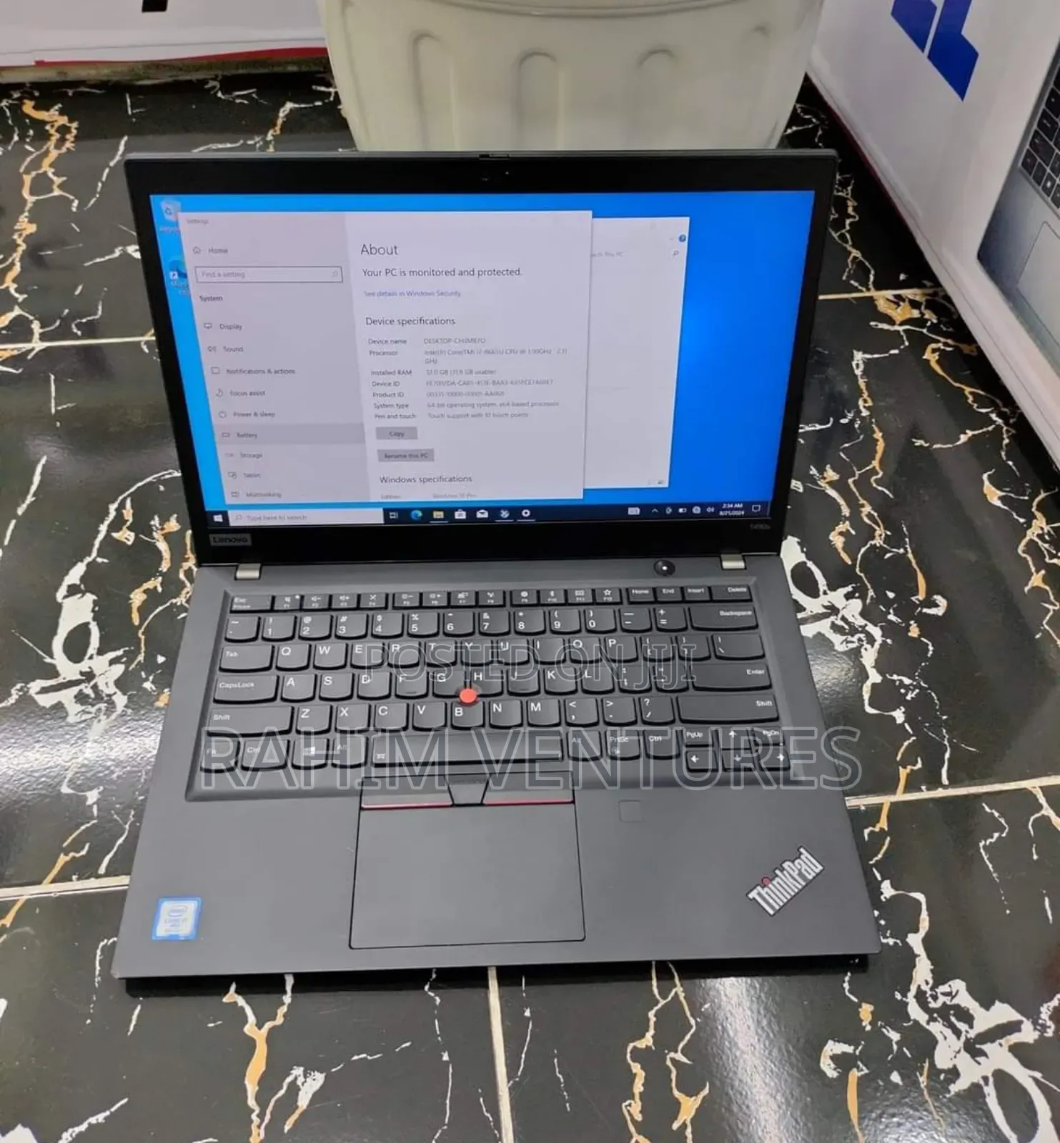 Laptop Lenovo ThinkPad T490s 16GB Intel Core i7 SSD 256GB