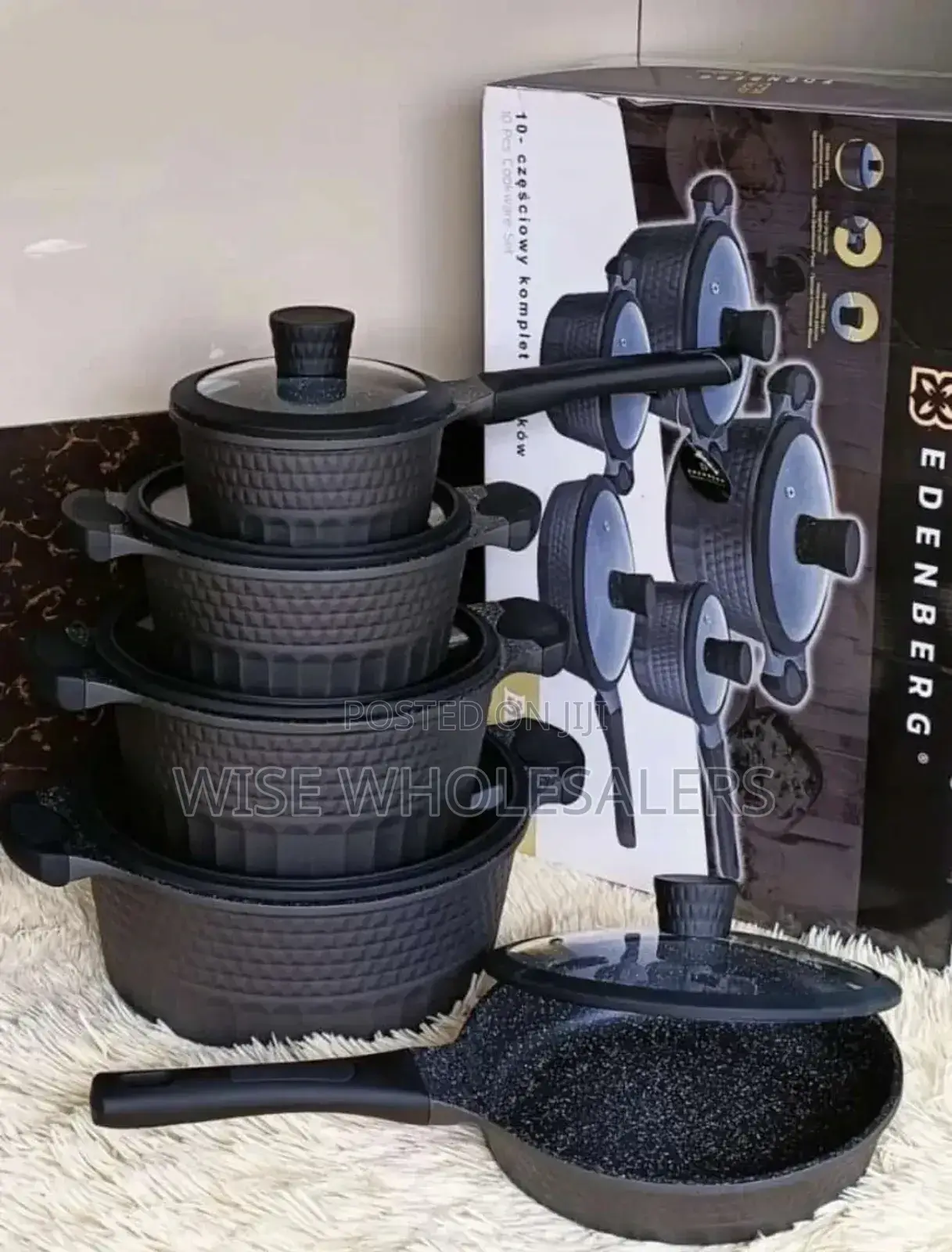 Edenberg Eb-9186 – 10pcs Cookware Sets•...
