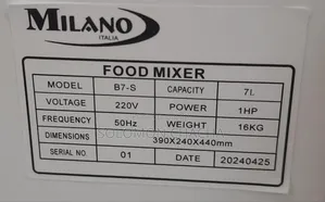 Milano Italia Food Mixer *7 *LITRES* Best