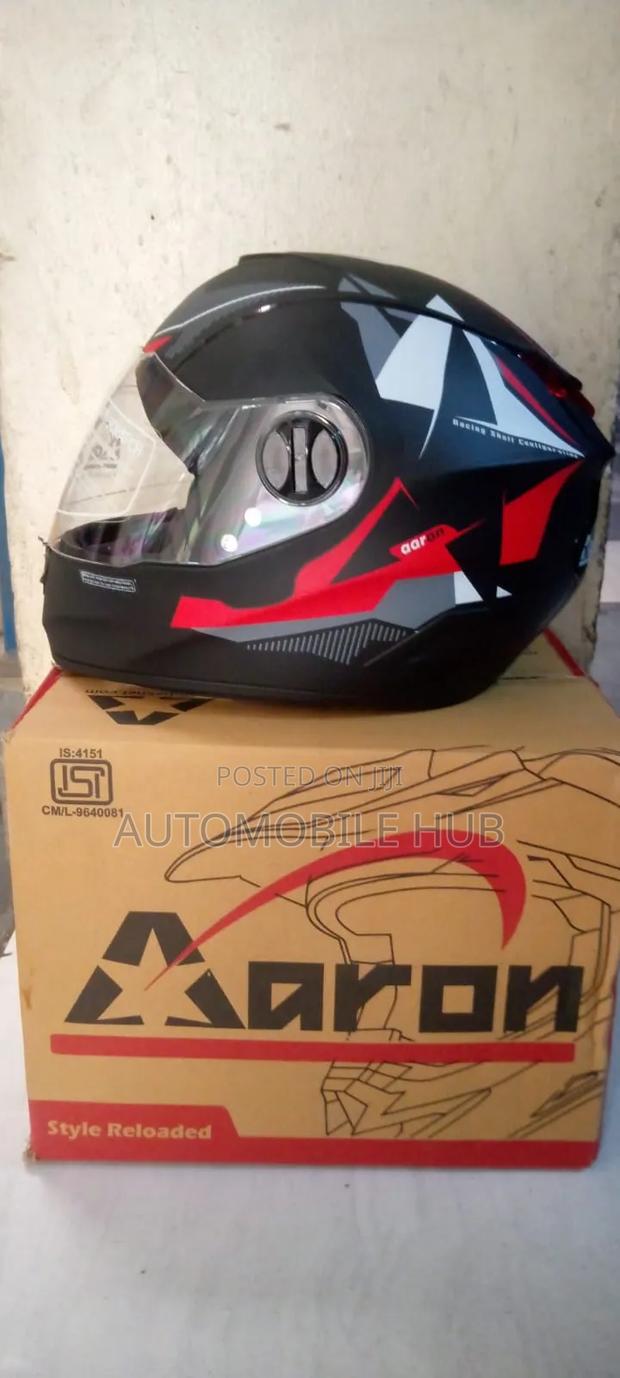 Motorbike Helmet Aaron Original Red Black - main view