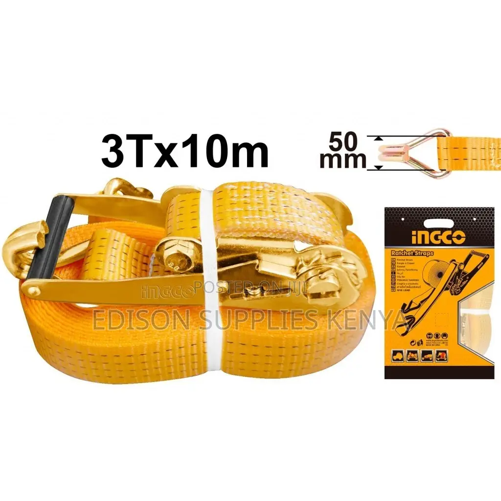 Ratchet Straps Ingco 2'' By 10 Metres Ratchet Tie Down Cargo