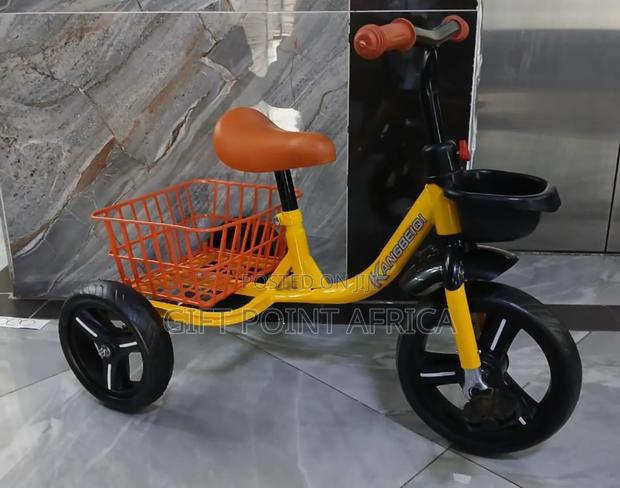 Three Wheels Tricycle for Kids Yellow in Colour