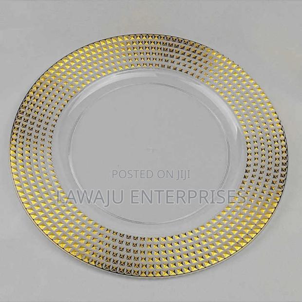 Gold Rim Acrylic Charger Plate