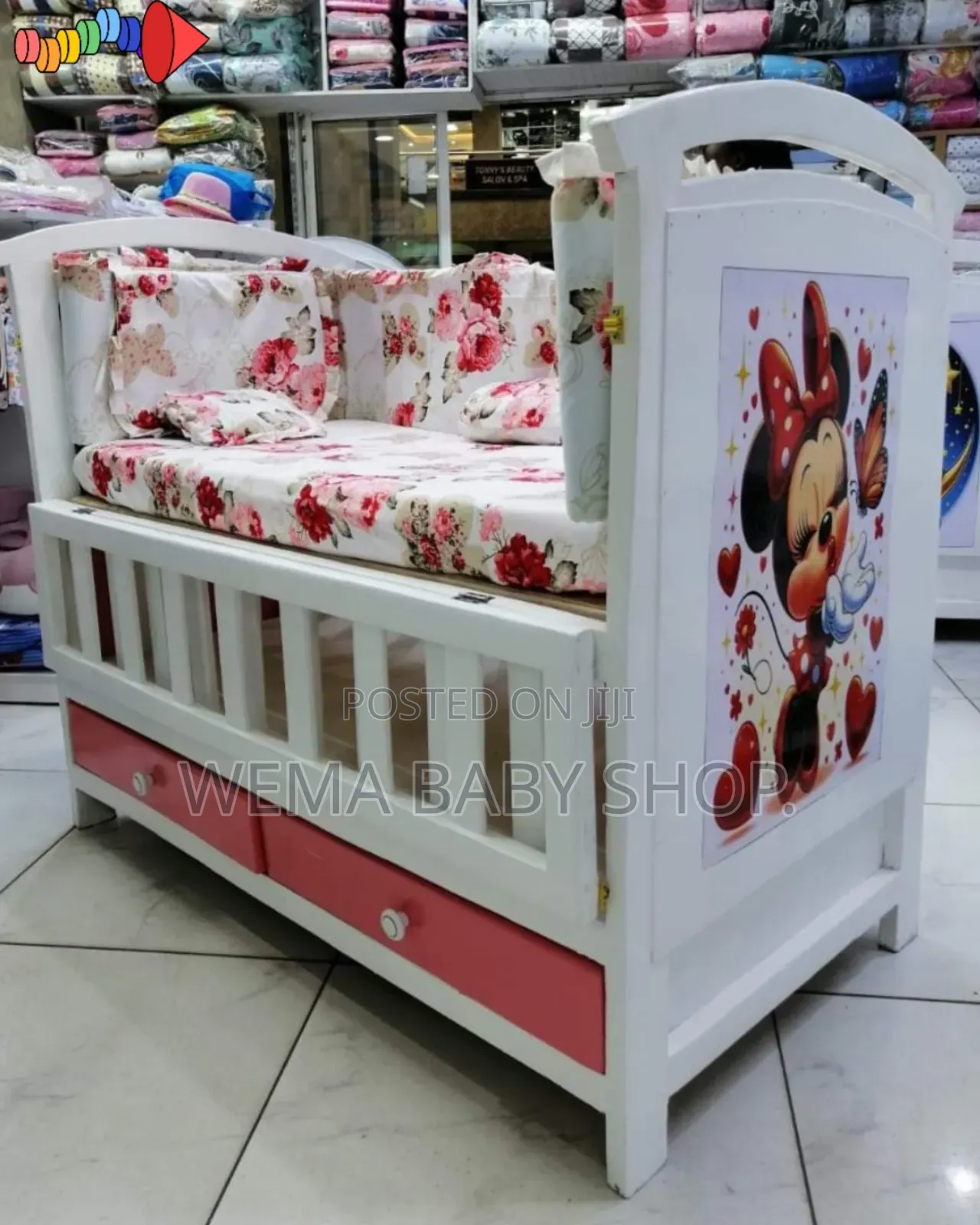 Baby Cot Package Set (Baby Cot+ Bumpers+M/Net+Mattress)