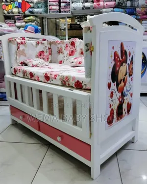 Baby Cot Package Set (Baby Cot+ Bumpers+M/Net+Mattress)