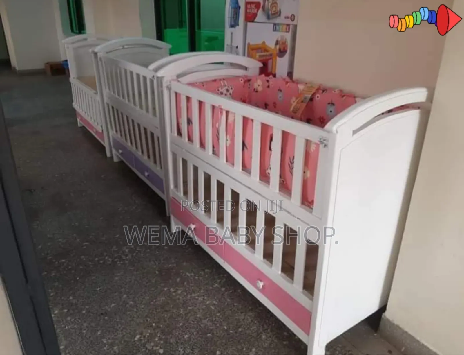 Baby Cot Package Set (Baby Cot+ Bumpers+M/Net+Mattress)