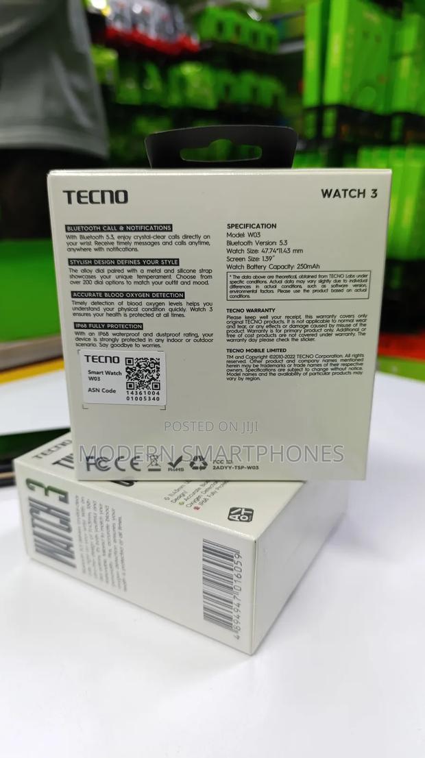 TECNO Watch 3
Clear Bluetooth Call
Smart Watch - thumbnail 2