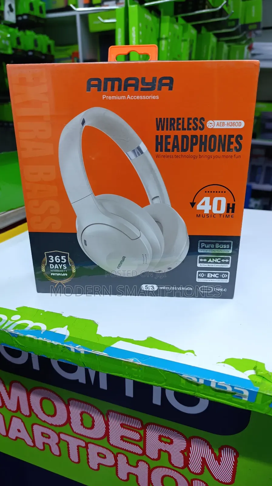 Amaya AEB-H360D Active Noise Cancellation (ANC) Over-Ear