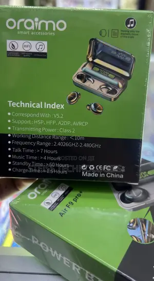 Oraimo F9 Pro + Wireless Buds.