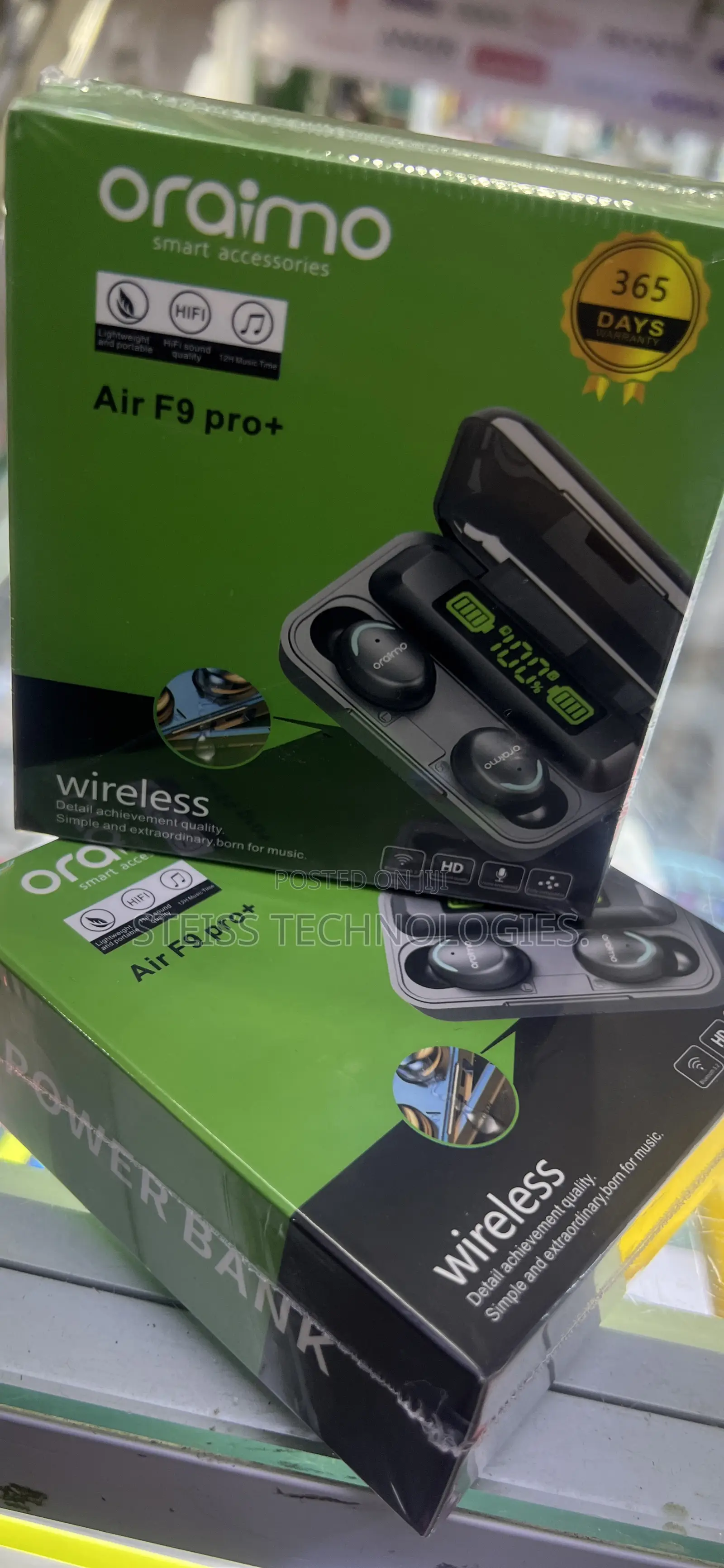 Oraimo F9 Pro + Wireless Buds.