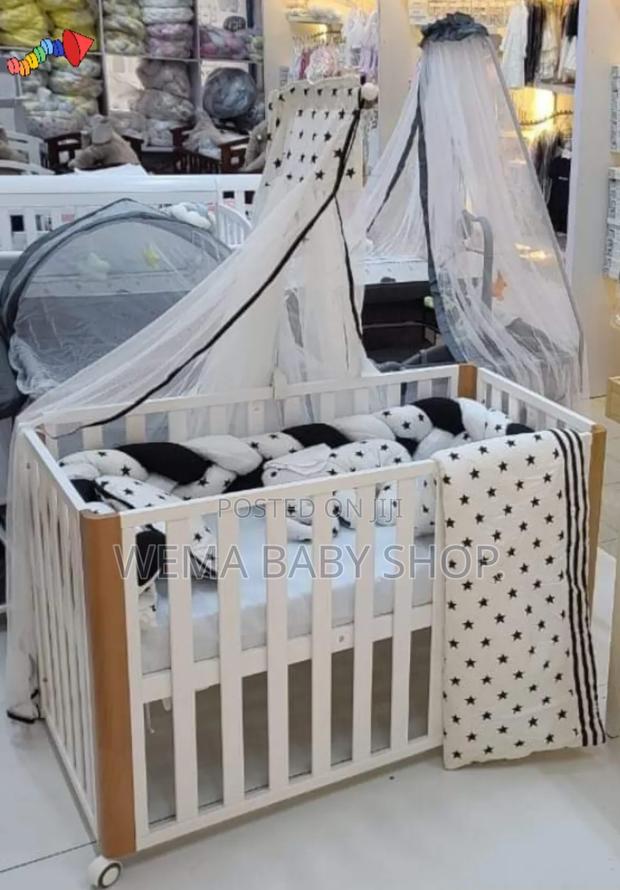 Baby Cot Braided Cot Bumper Set (With-Duvet/Bedsheet,M/Net) - thumbnail 4