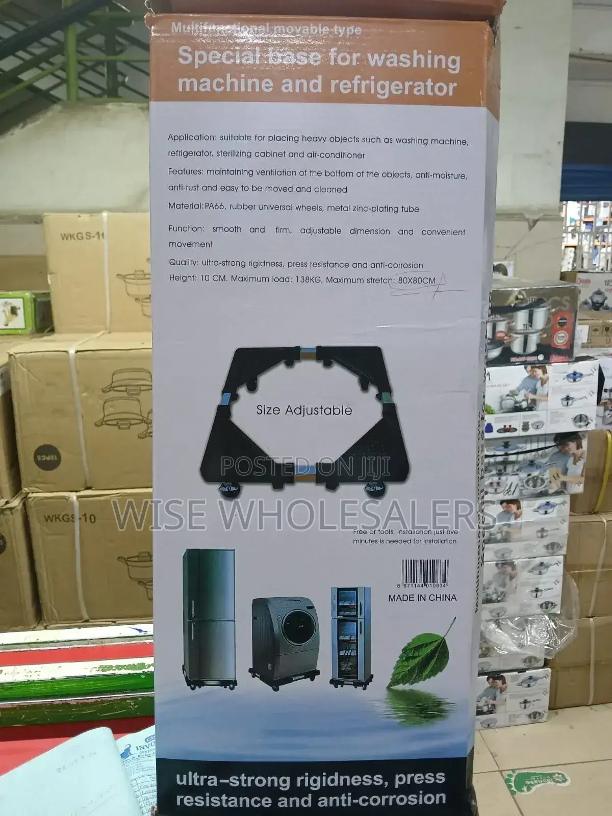 Adjustable Movable Fridge/Washing Machine Stand/Base