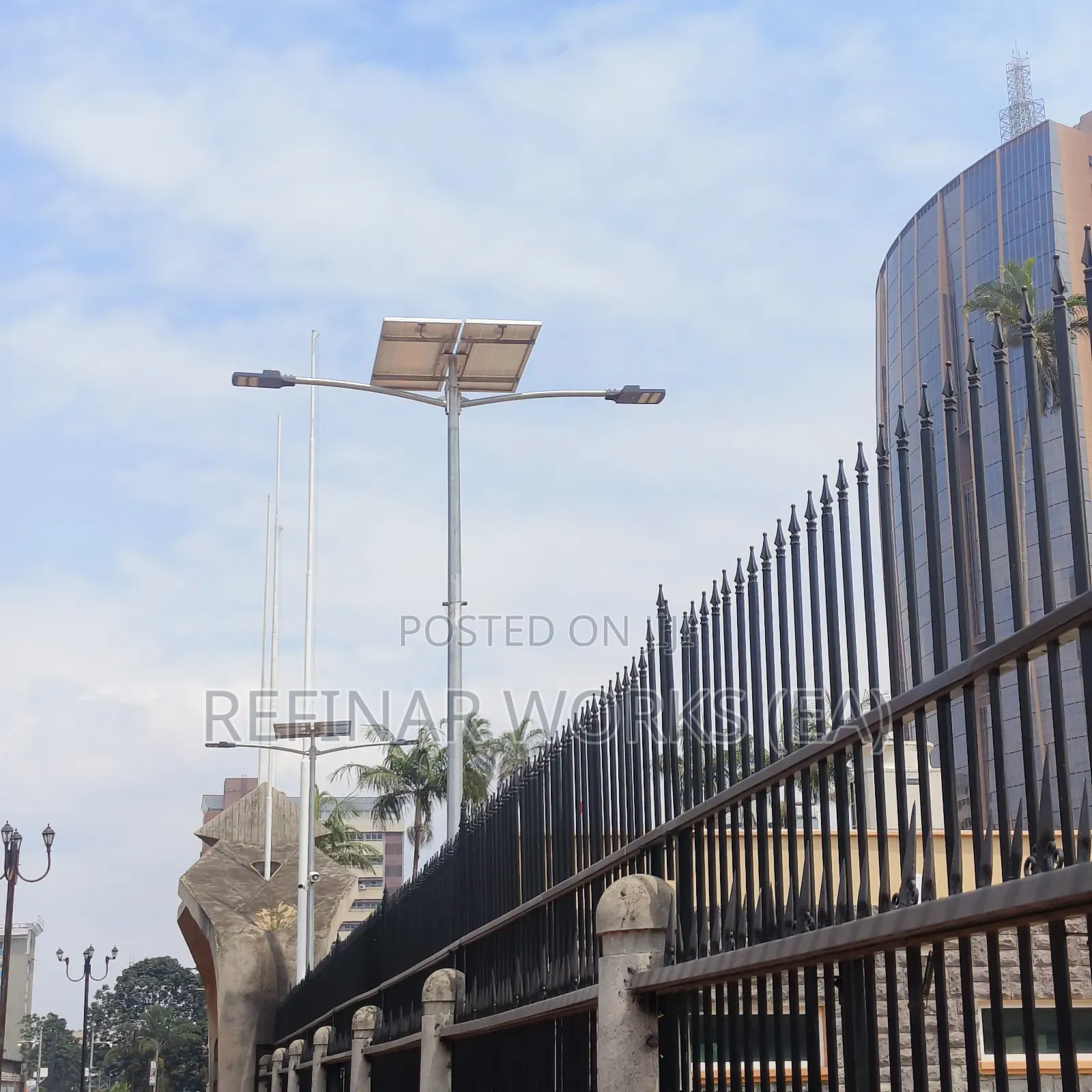 8M Hot-Dip Galvanized Outdoor Street Light Poles