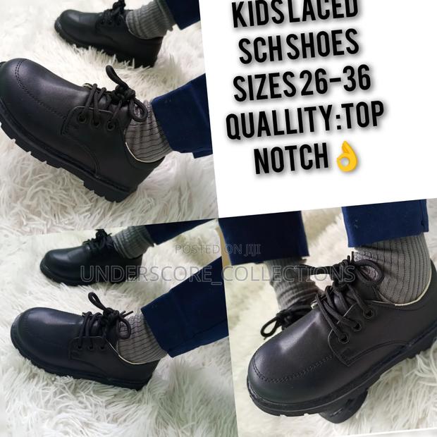 Boys Leather School Shoes on Rubber Soles - main view