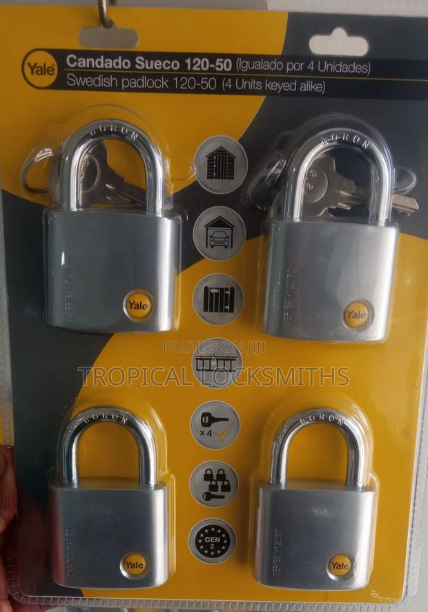 4 Yale Padlocks Keyed Alike(50mm)