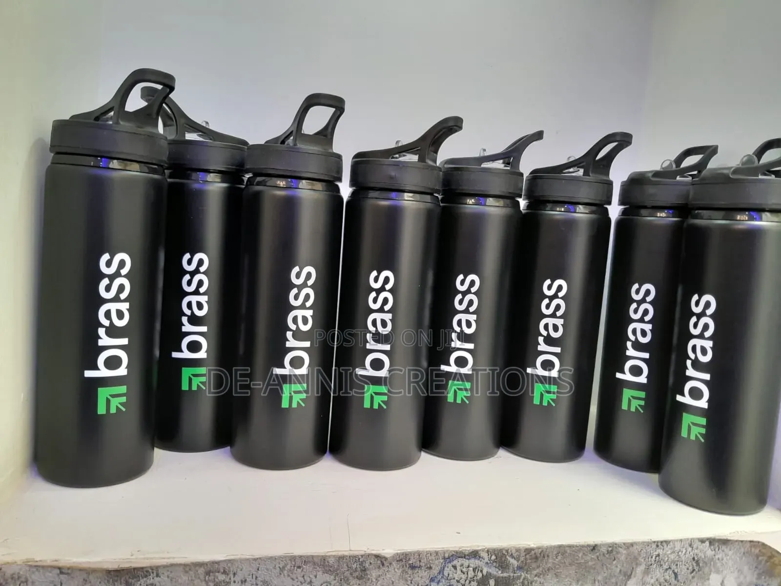 Metallic Black Water Bottle