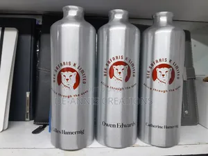Silver Branded Water Bottles