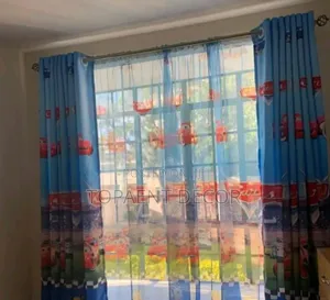 Racing Cars Cartoon Themed Baby Curtains and Sheers