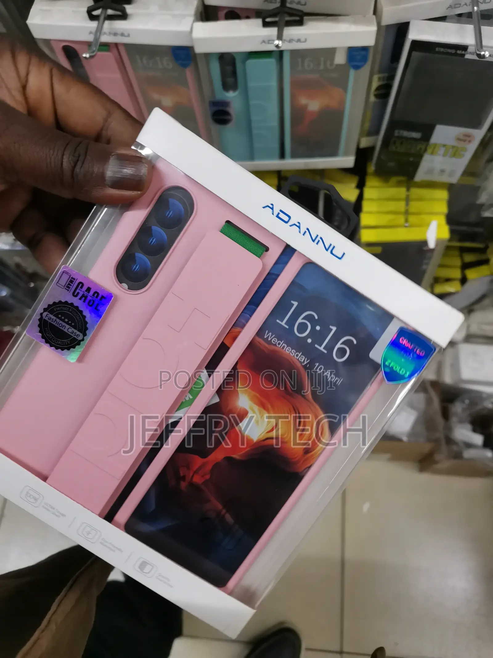 Samsung Galaxy Z Fold3 5G TPU Hinge Flip Phone Case(Pink)