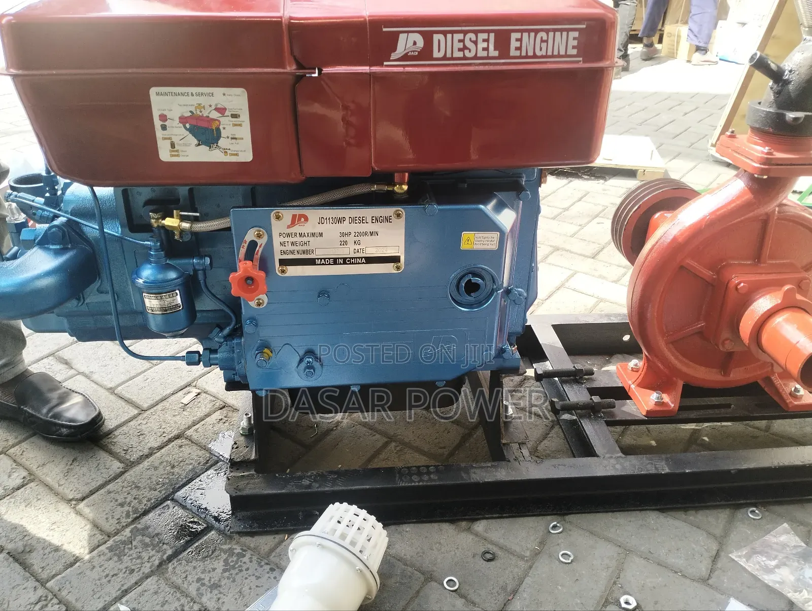 30hp Diesel High Pressure Water Pump, 135m Head