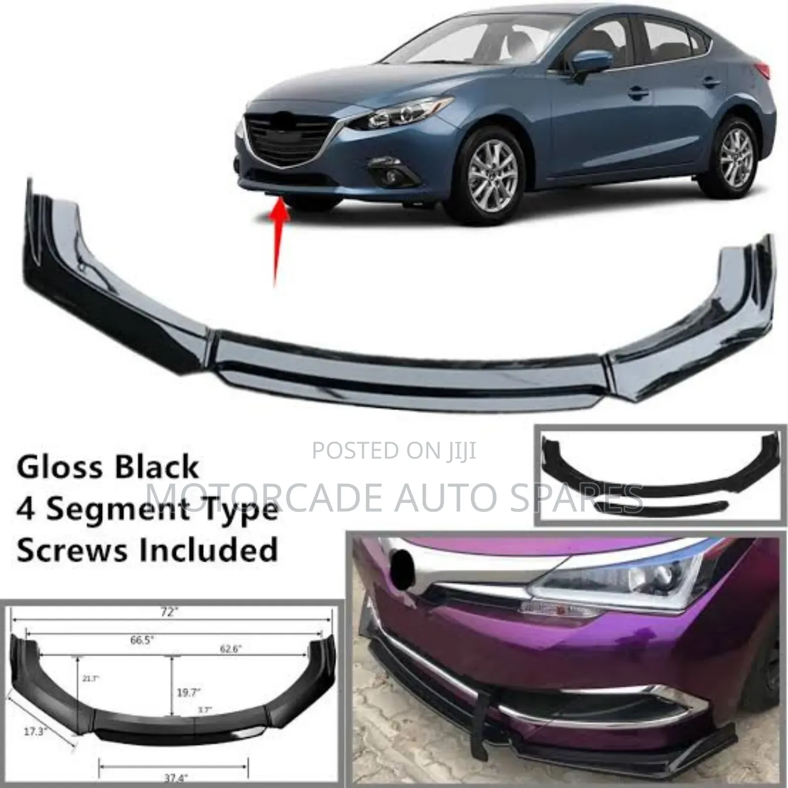 Mazda Axela Front Bumper Lip Kit Skirting