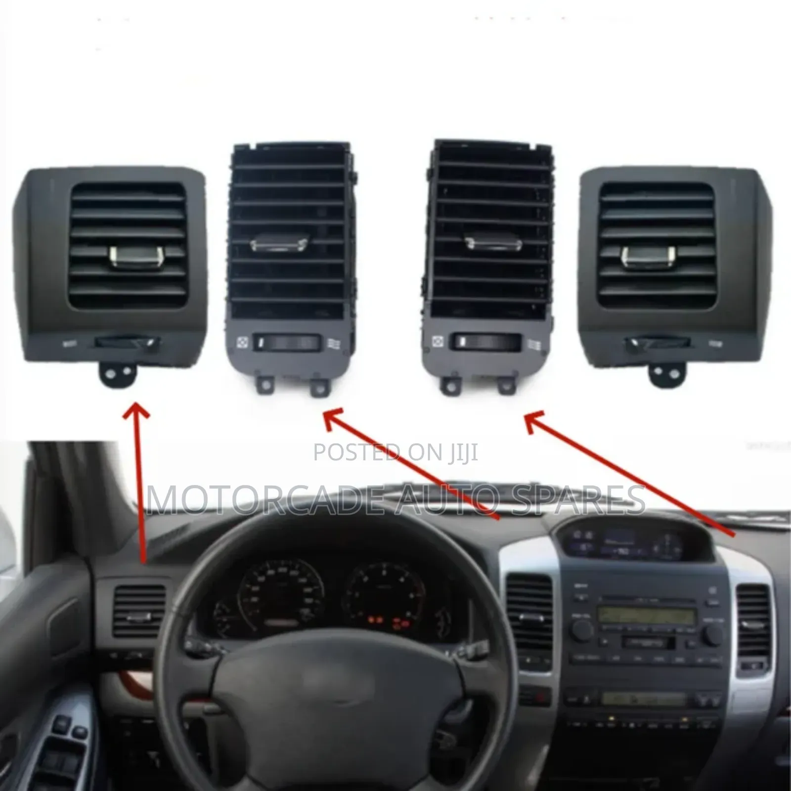 Toyota Landcruiser Prado J120 Dashboard Inner Ac Vents in Nairobi