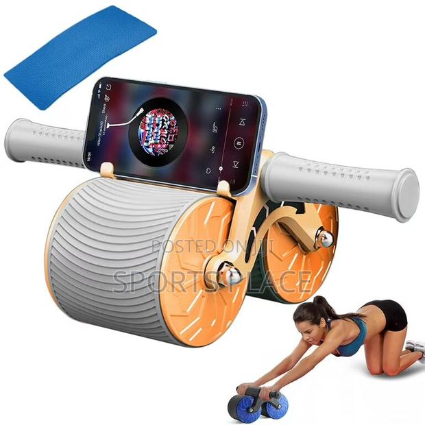 Automatic Rebound Abs Exercise Roller Wheel With Phoneholder