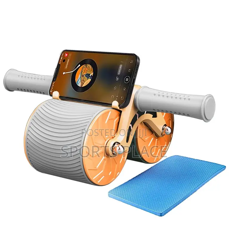 Automatic Rebound Abs Exercise Roller Wheel With Phoneholder