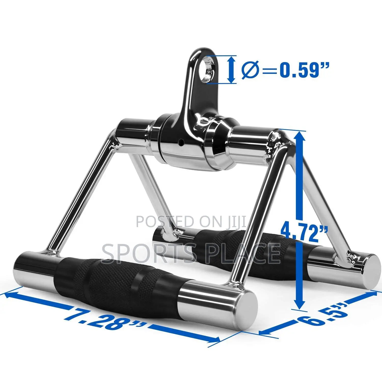 Gym Cable Attachment Vshaped Seated Row Bar With Rubber Grip
