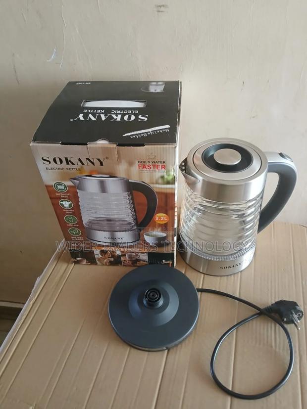 Sokany Glass Kettle 2.2.Ltrs
