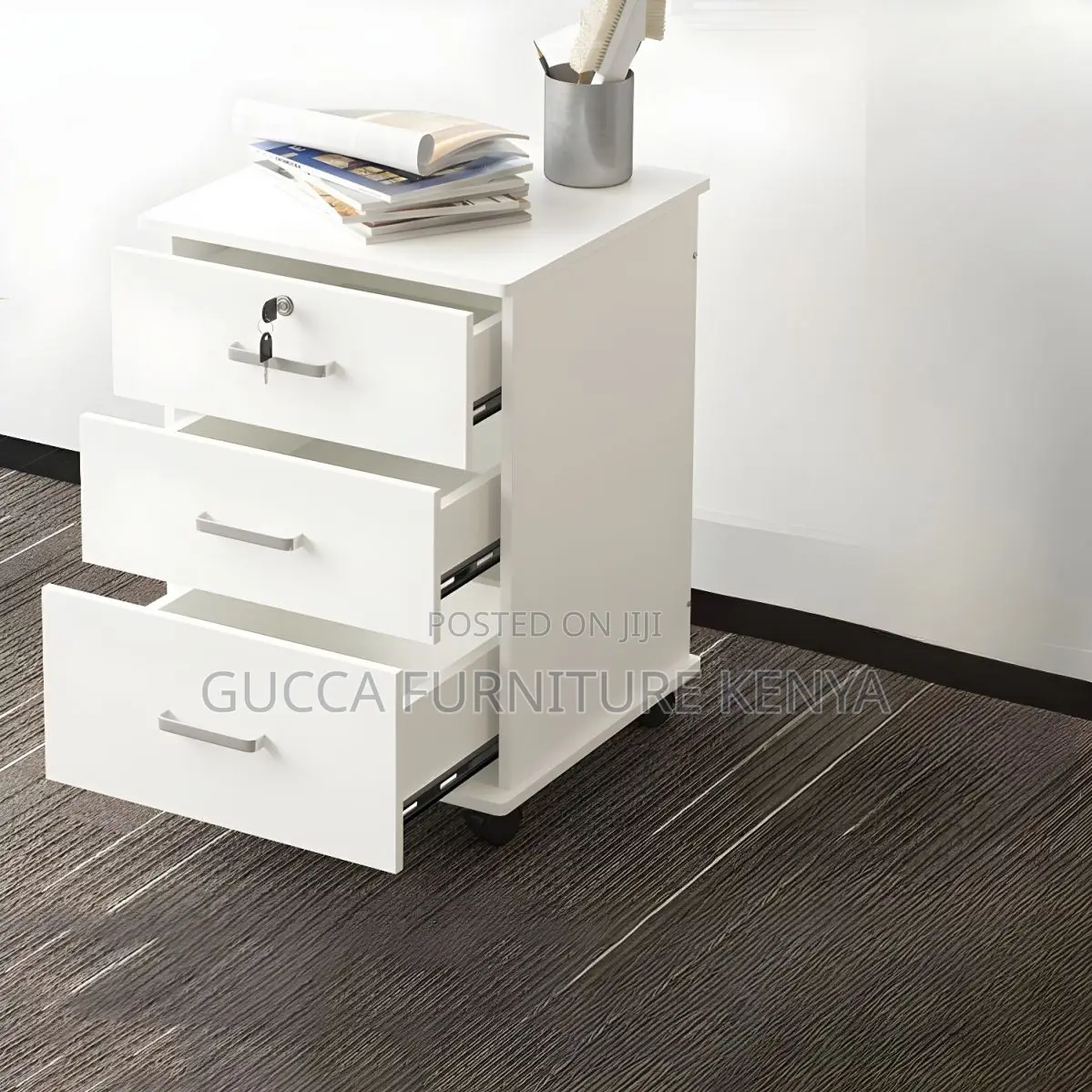 3 Drawers Mobile Pedestal (Lockable Cabinets)