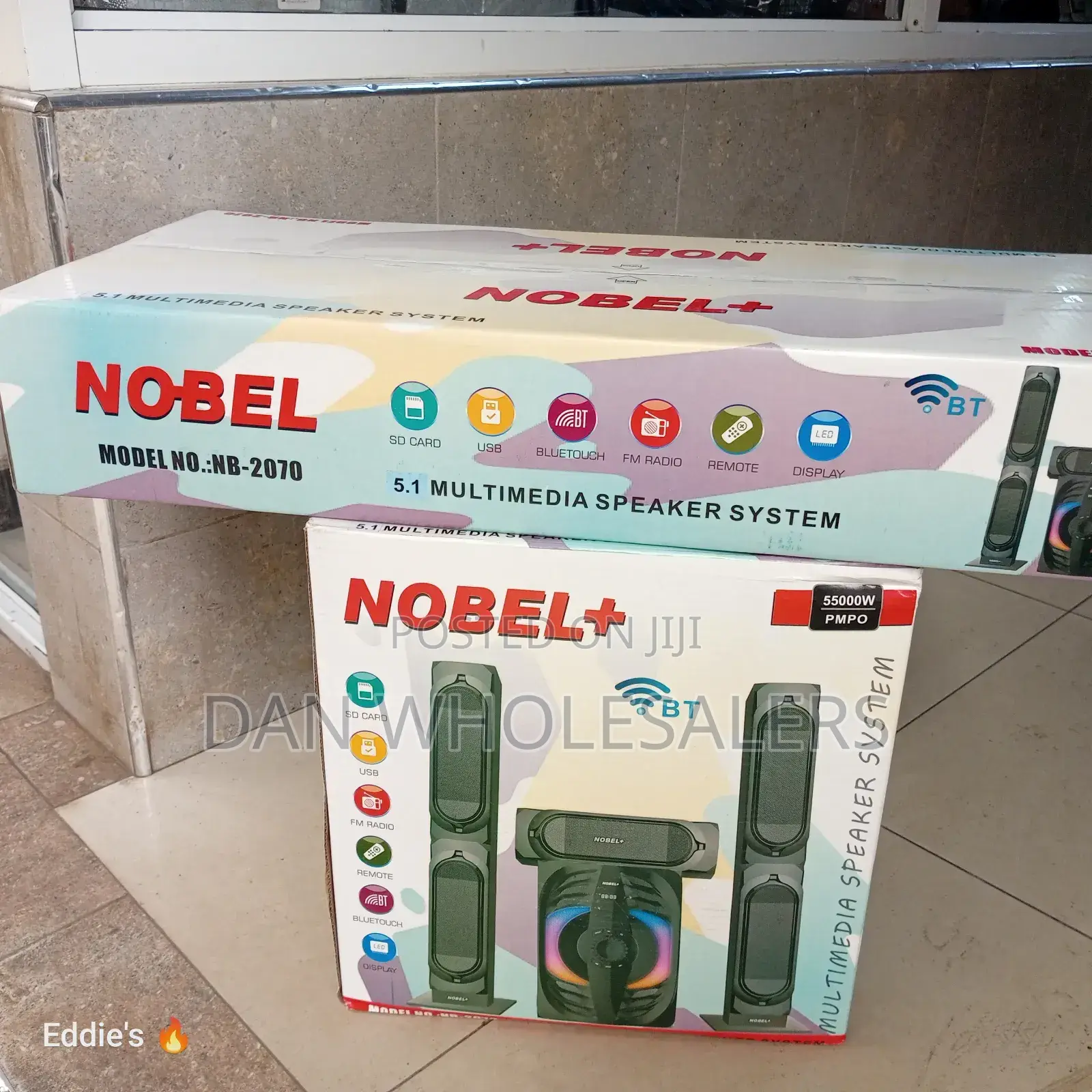 Nobel NB-2070 3.1ch Subwoofer 55,000W System Bluetooth