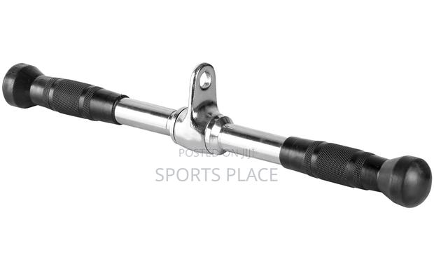 Lat Pull Down Straight Bar Attachment for Cable Machine - thumbnail 2