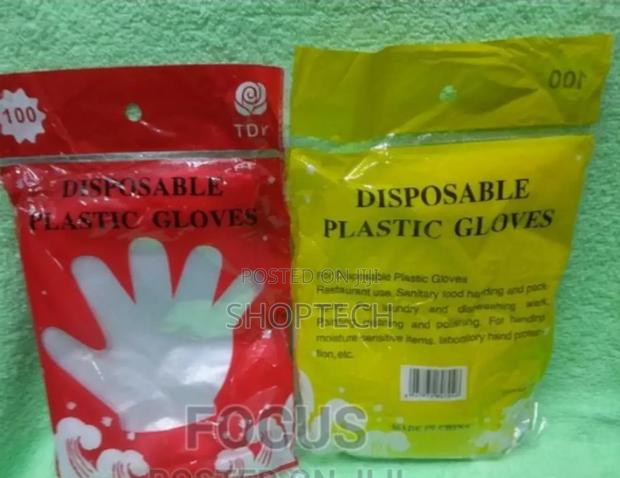 Plastic Disposal Gloves - main view