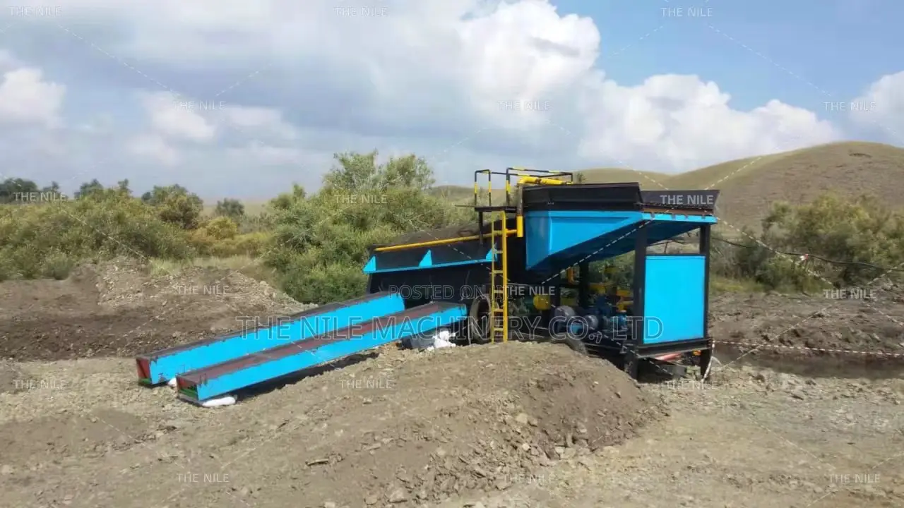 100tph Placer Alluvial Gold Trommel Processing Washing Plant