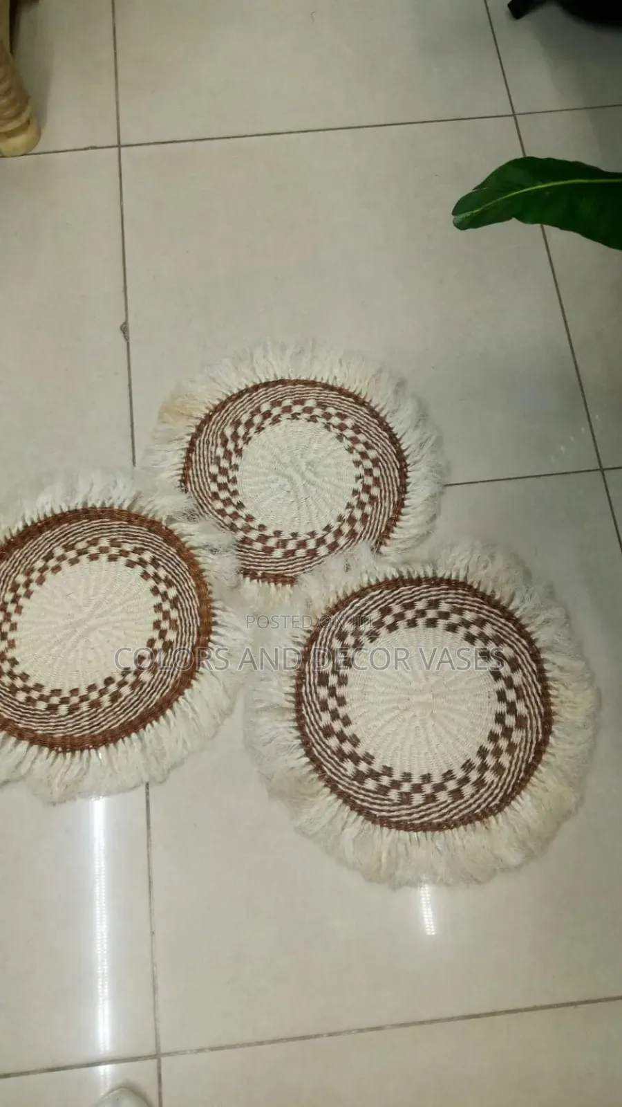 Brown White Sisal Mats KSH 500