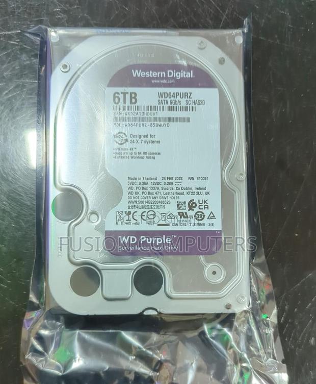 WD Purple 6TB Surveillance Internal Hard Disk Drive