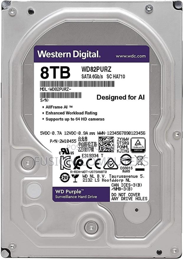 WD Purple Surveillance Hard Drive 8TB - thumbnail 3