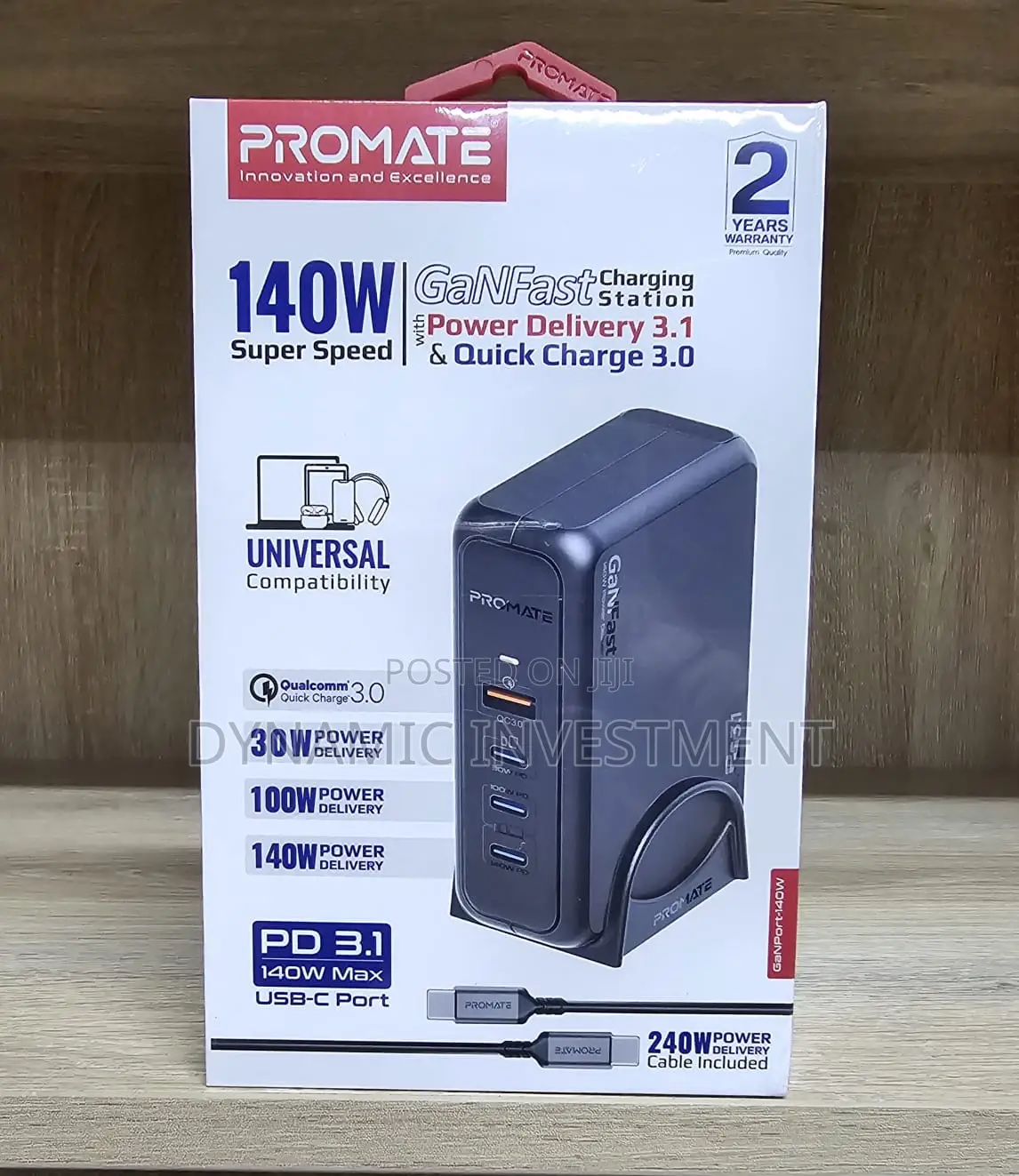 Promate Ganport-140w Charging Station Super-Speed Charger