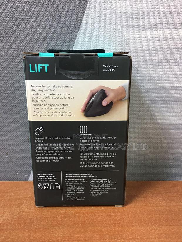 Logitech Lift Vertical Ergonomic Mouse,Bluetooth