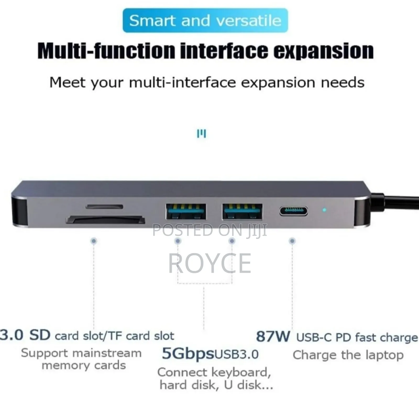 Type-C to HDTV 6 in 1