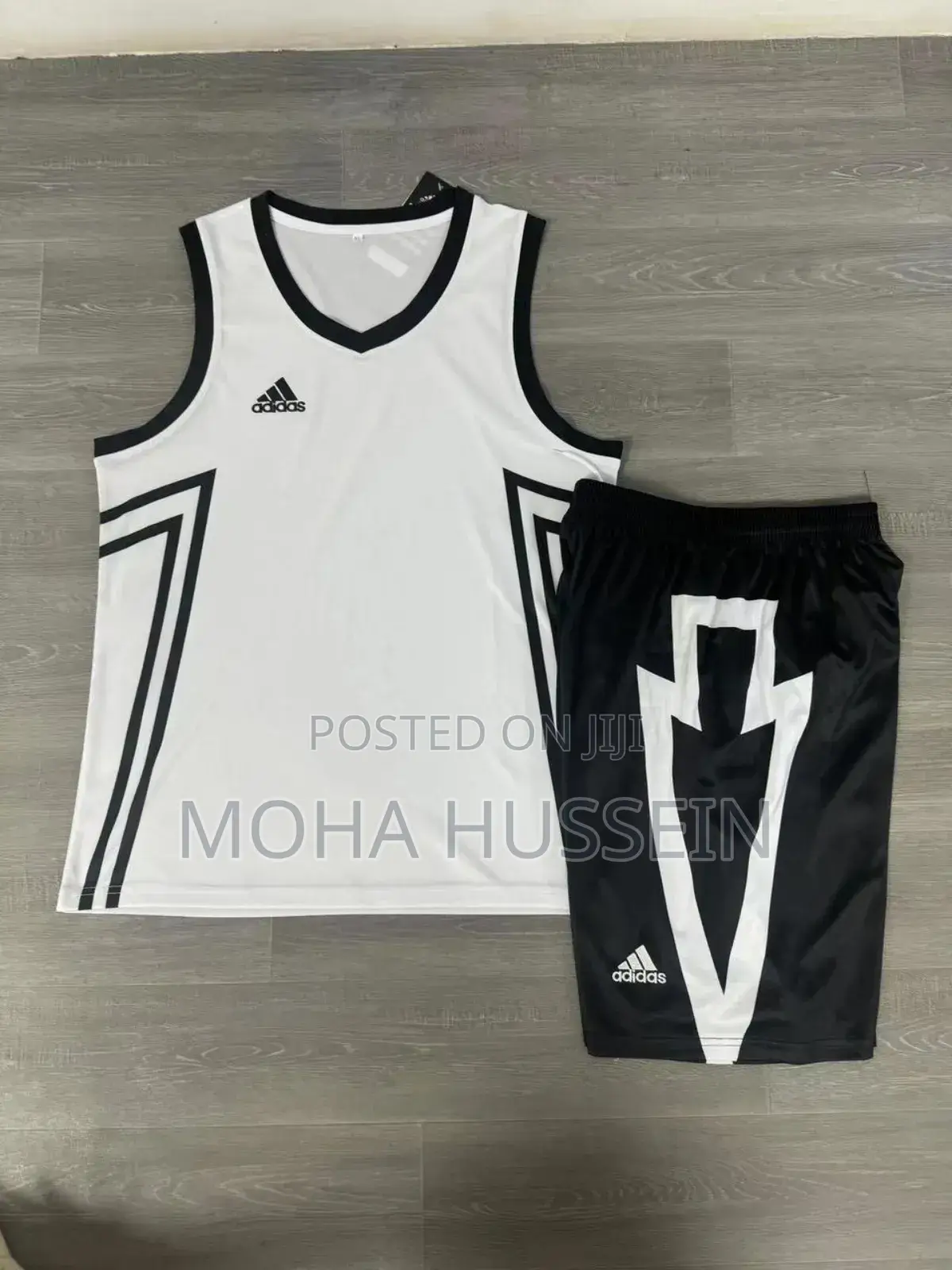 White Basketball  Uniforms Adidas