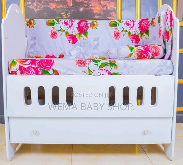MDF Baby Cot Package Set (Cot+Bumpers+M/Net+Mattress) - thumbnail 5