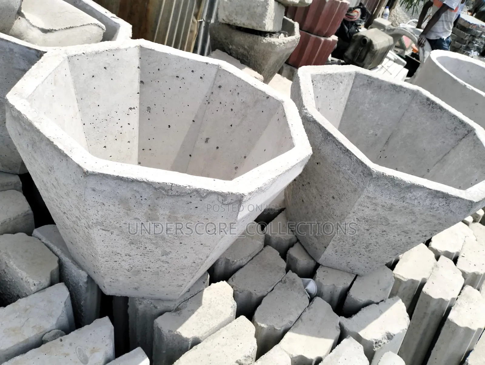 Paintable Concrete Compound Flower Pots