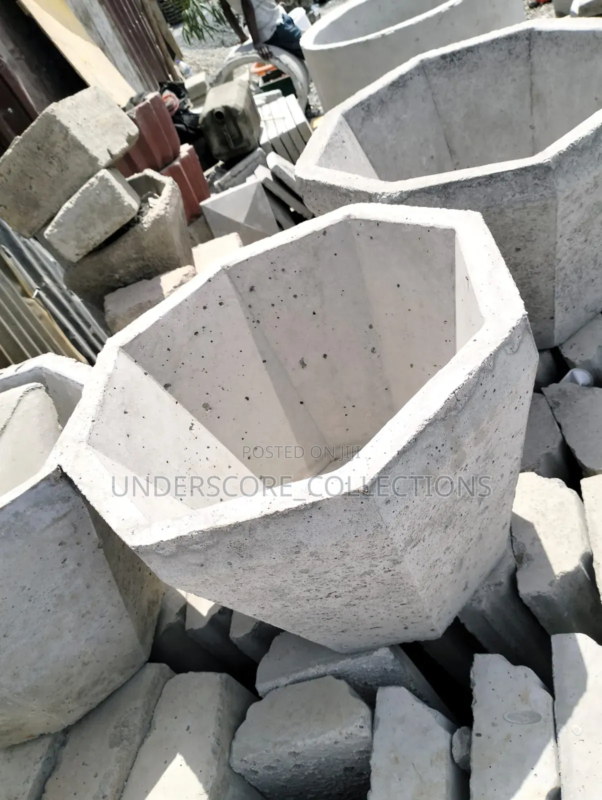 Paintable Concrete Compound Flower Pots