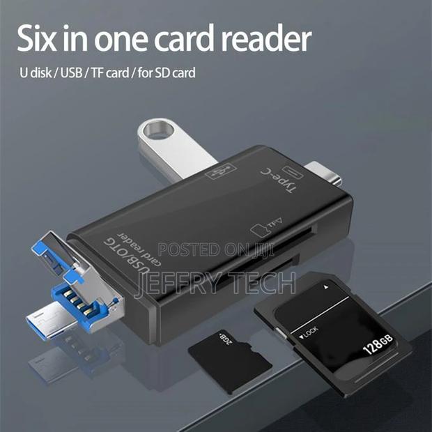 TF Card Reader USB 2.0 Type-C Sd-Cardtf OTG Card Reader Blac - thumbnail 3
