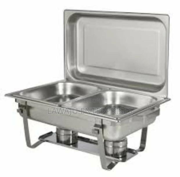 Double Stainless Steel Rectangle Chaffing Dish - main view