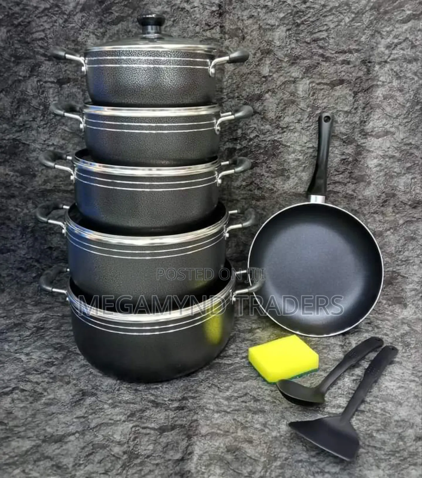 Nonstick Black Sufuria / Cooking and Serve Sufuria